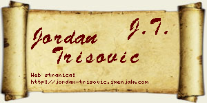 Jordan Trišović vizit kartica